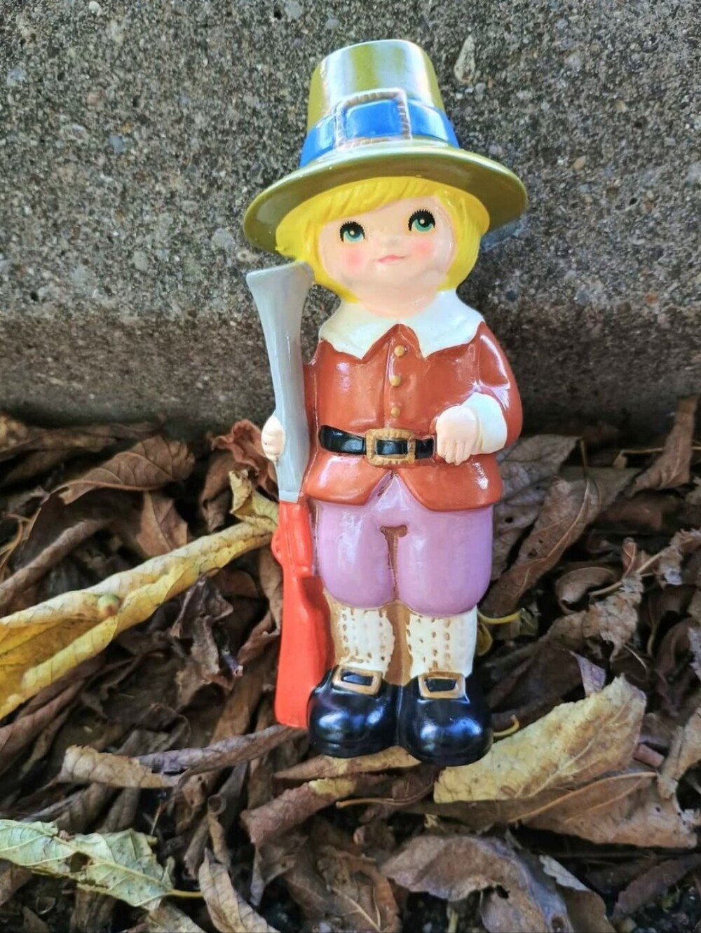 🤎 ECLECTIC GRANDPA 🤎 1950s, Charming Napco Hand-Painted Thanksgiving Figurine